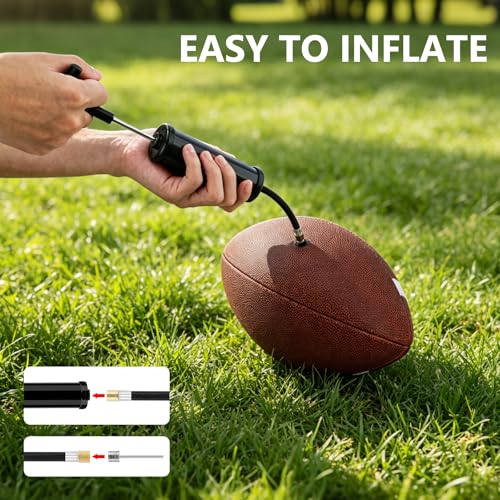 SIKEMAY Size 9 Footballs Bulk Pack with Pump - Indoor & Outdoor American Football Training Set, 12 Pack