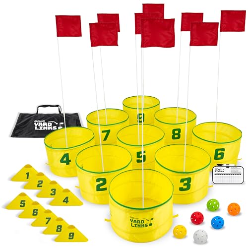 Yard Links Backyard Golf Game - 9 Hole Outdoor Chipping Course Set