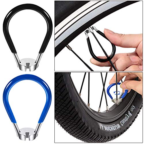 Bike Spoke Wrench Set - 7-Piece Portable Bicycle Wheel Repair Kit with Rubber Handles