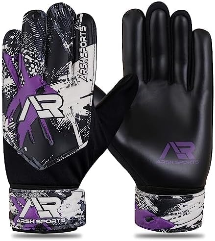 Soccer Goalie Gloves - Youth Football Goalkeeper Gloves with Double Wrist Protection & 4mm Super Grip Palm