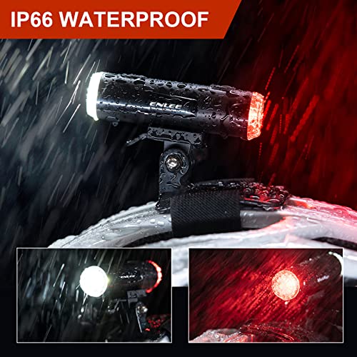 Bike Helmet Light Set Front Rear USB Rechargeable Waterproof Safety