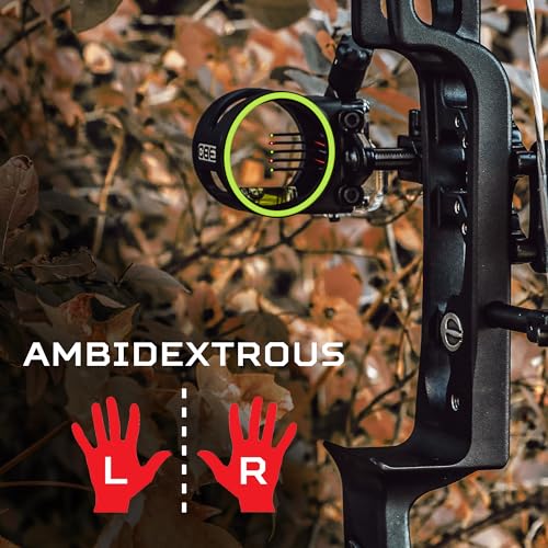 CBE Tactic Micro Bow Sight 5-Pin Ambidextrous Archery Scope with Fiber Optic