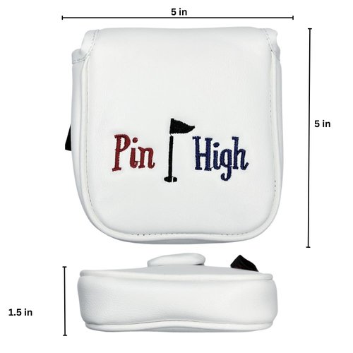USEiT Putter Cover for Blade and Mallet Style Putters with Magnetic Closure and Embroidered Pin High Design Golf Club Headcovers for Scotty Cameron Taylormade Callaway Titleist Odyssey (Mallet)