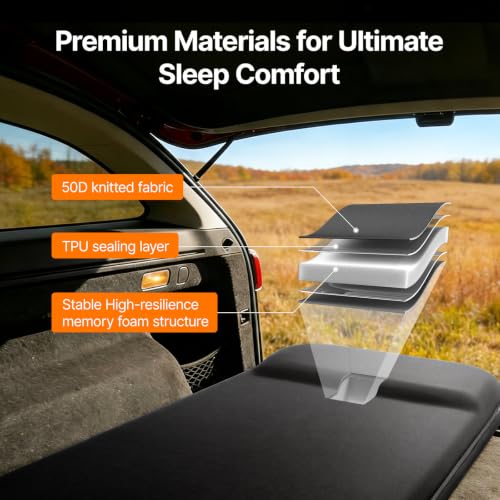 OGERY Self-Inflating 3-Inch Memory Foam Camping Sleeping Pad - Grey