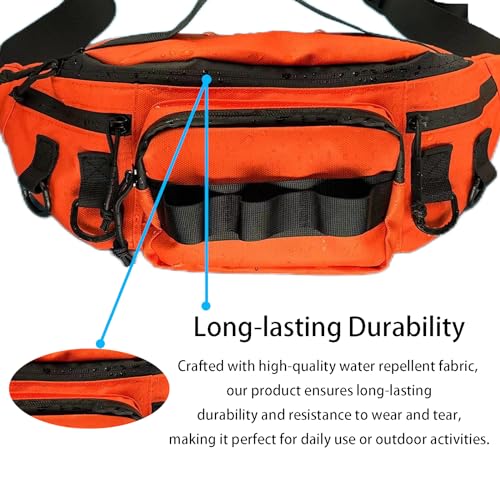 Fishing Fanny Pack for Men - Lightweight Sling Pack, Black
