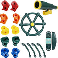 Green Pirate Playground Set Accessories for Swing Set & Climbing Wall Kids Outdoor Play Equipment
