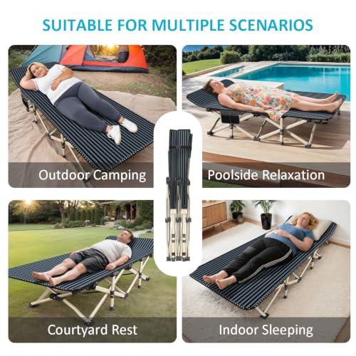 X-Large Oversized Camping Cot for Adults - Extra Wide 31.5'' Folding Bed, Portable & Heavy Duty