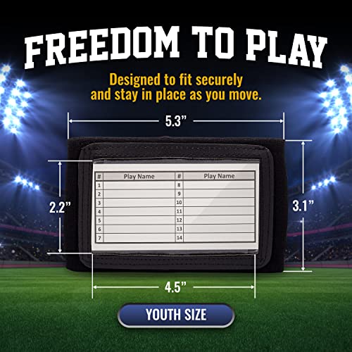 Youth Football Wristband Armband Pack - Quarterback Play Accessory