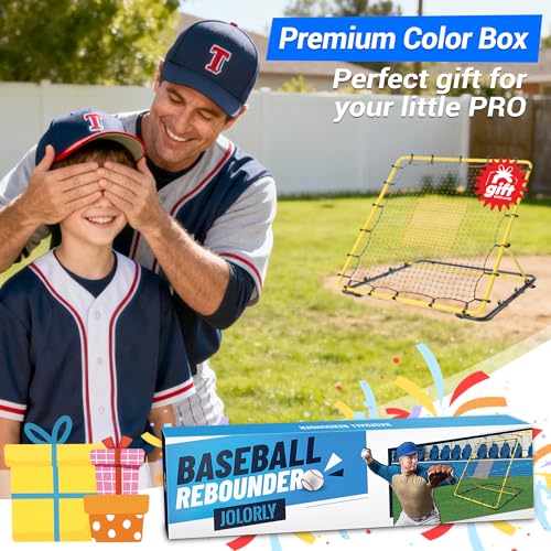 Heavy Duty Baseball & Softball Rebounder Net 4 x 4.5 ft Fielding Trainer, Weather-Resistant