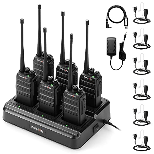 Radioddity GA-2S Walkie Talkies 6-Pack for Adults, Chirp Compatible, 3-Mile Range, USB-C Charging