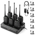 Radioddity GA-2S Walkie Talkies 6-Pack for Adults, Chirp Compatible, 3-Mile Range, USB-C Charging