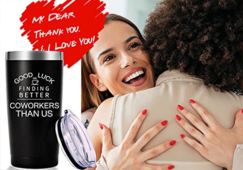 AMZUShome 20oz Black Travel Mug Tumbler - Boss & Coworker Farewell Gift