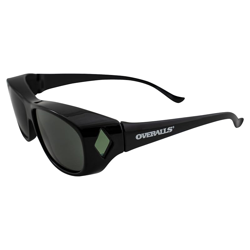 Overalls Wraparound Sunglasses with Polarized UV Protection for Prescription Wearers