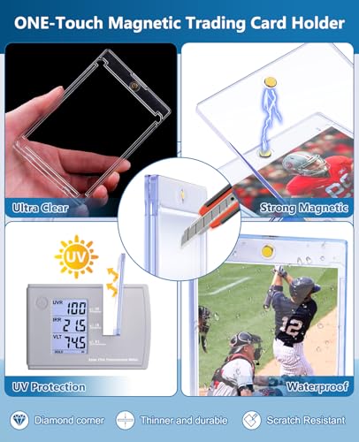 YZtree 204 Pack Ultra-Thin Magnetic Card Case - 35pt One Touch Card Holder