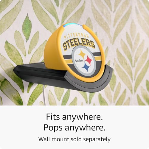 NFL Licensed Pittsburgh Steelers Echo Pop Smart Speaker with 25-26 Season Design