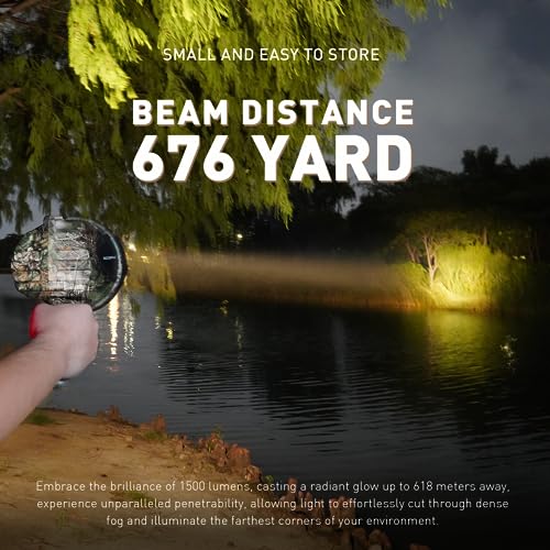GOODSMANN Realtree Xtra Camo Handheld Spotlight 1500 Lumens, 12V Corded Boat & Outdoor Light