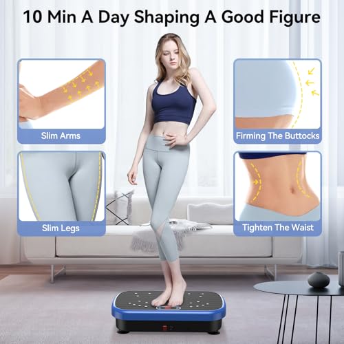 PUREROYI Vibration Plate Exercise Machine - 180 Speed Levels, 330lbs Capacity