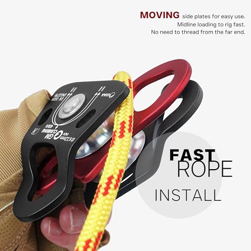GM Climbing 40kN Micro Double Pulley Pack of 2 - Prusik Minding, Rescue & Rigging Equipment