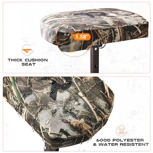 TR Camo-1 Marsh Hunting Seat with Padded Adjustable Mud Chair