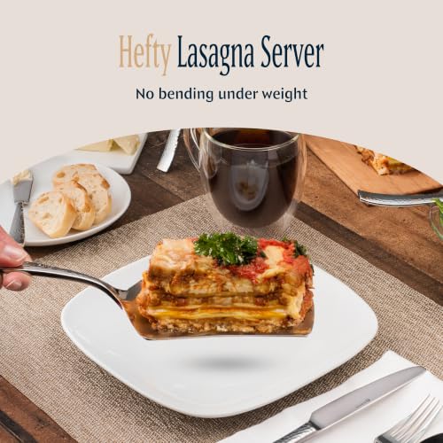 Hammered Stainless Steel Hostess Serving Utensil Set - 8-Piece Cake, Pie, Lasagna Servers