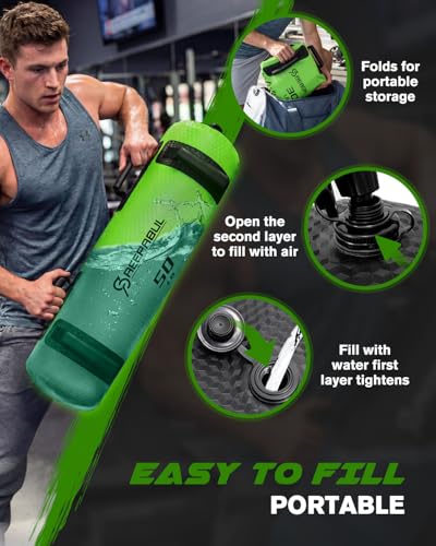 Diamond Green 3-Pack Water Weights for Full-Body Fitness - Portable Aqua Bags