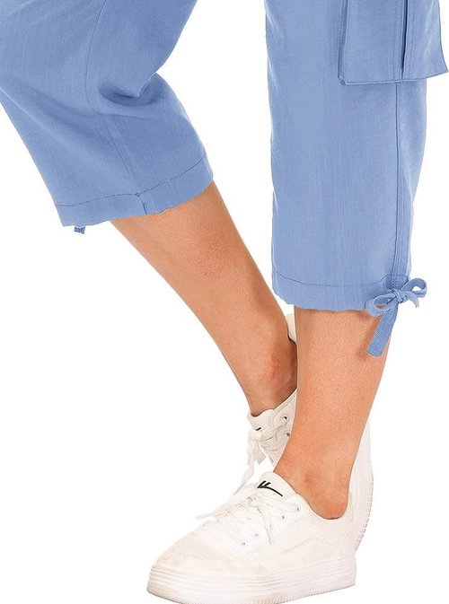 MoFiz Women's Capris - Lightweight Casual Pants with Pockets | Comfortable Baggy Cargo for Hiking