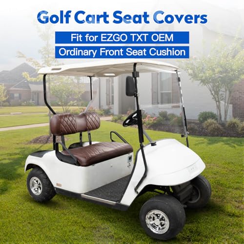 Brown Vinyl Seat Covers for EZGO TXT 1994-2013 & RXV Golf Carts - NOKINS