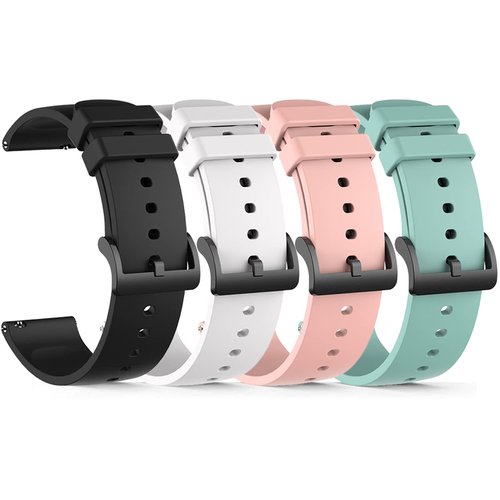 22mm Silicone Strap for Spade Co Health Smartwatch 4, IBESI VWY27, Amzhero/VRPEFIT/Quican/Faweio/Fitpolo IDW13, zakotu/Jugeman Y66, WeurGhy/Kuizil T70, SAIKATI/SOUYIE IDW28, Tensky GTX12, Gydom LW51 Smart Watch Bands (4 Pack B)