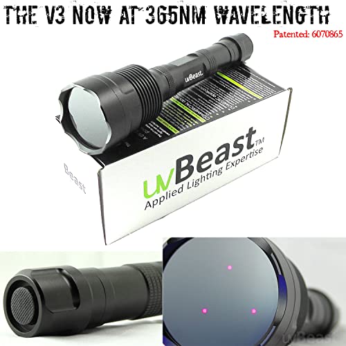 High Power UV Flashlight 365nm Long Range Black Light - Professional Grade