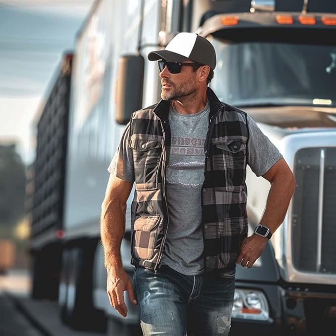 ZH 12 Pack Sublimation Mesh Trucker Hats - Black, One Size