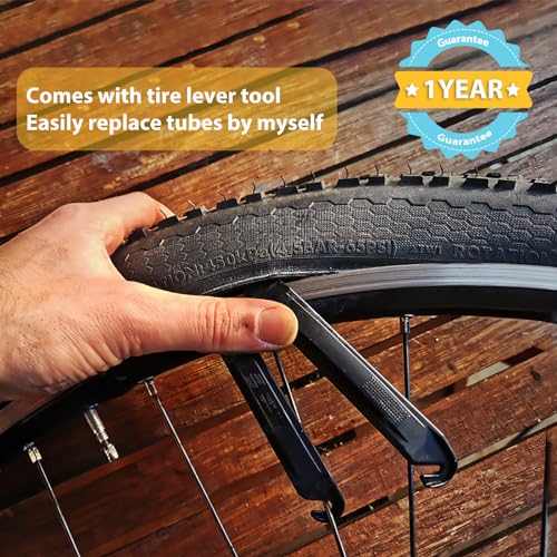 26x4.0 Inch Fat Bike Inner Tube - Schrader Valve, Puncture-Resistant Butyl Rubber, 2-Pack with Tire Levers