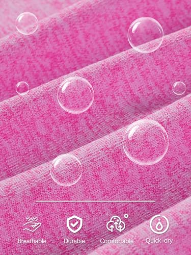 Girls Athletic Shorts 5 Pack - Dry-Fit Kids Soccer & Basketball Shorts