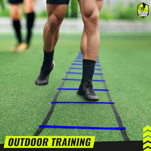 Blue 23 Ft Agility Ladder for Speed & Footwork Training - Sports Equipment