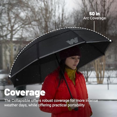 Weatherman Arnold Palmer Classic Windproof Collapsible Umbrella for Car & Backpack