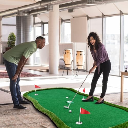 FARROLL 5x10ft Green Indoor/Outdoor Golf Putting Green Mat - Realistic Practice