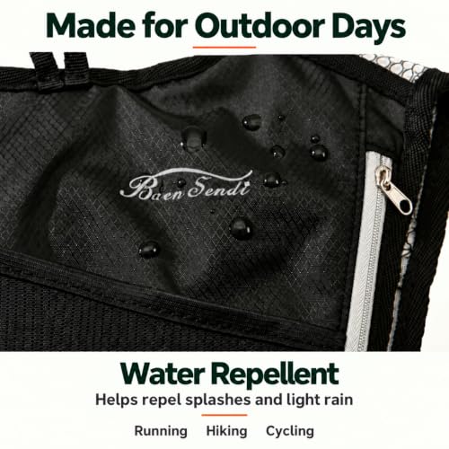 Black with Grey Zipper Hydration Pack 2L Water Bladder for Outdoor Sports