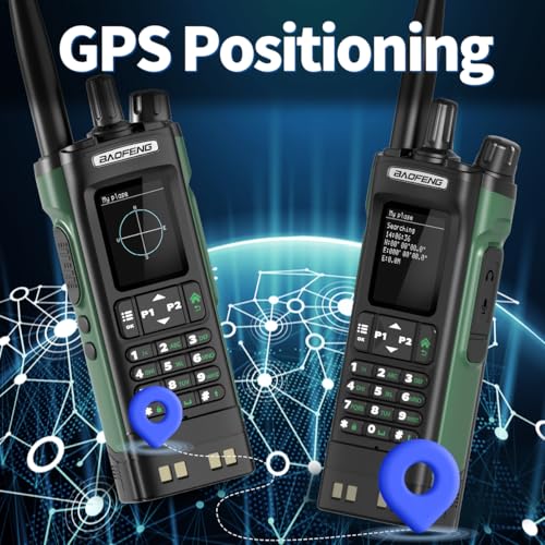Long Range 10W Handheld Ham Radio with GPS NOAA Weather Receiver & USB-C Charging