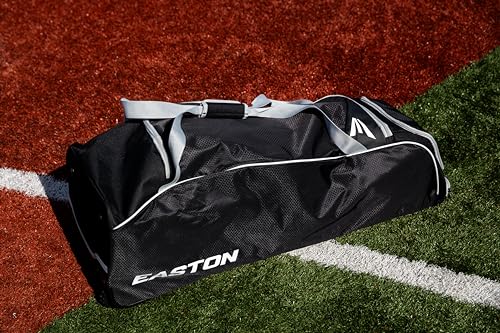 Baseball & Softball Equipment Bag with Wheels - Black & White, 38-Inch Capacity