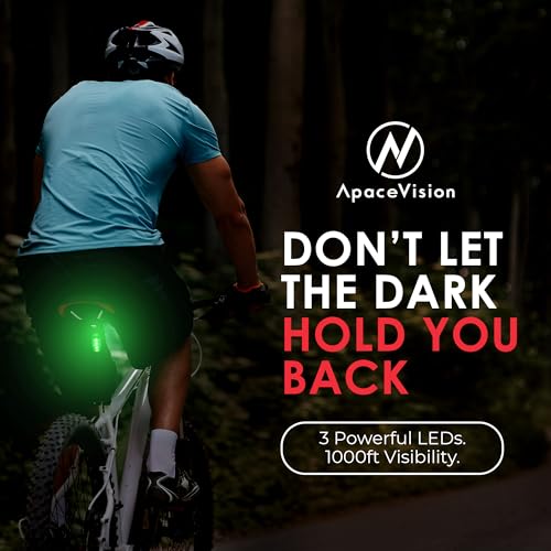 Green USB Rechargeable LED Safety Light 2 Pack - Clip On Strobe & Flashing Modes