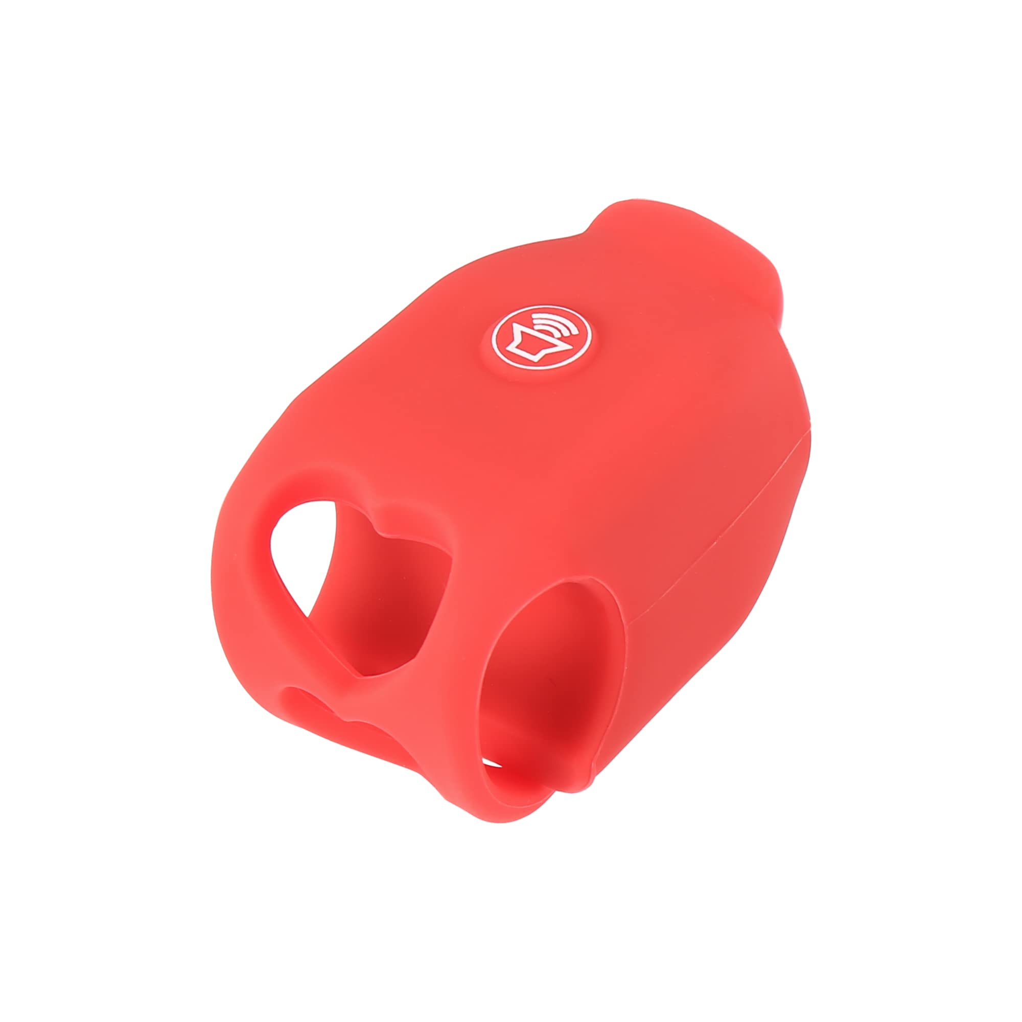 X AUTOHAUX Electric Bike Bell Cycling Bells Horn Loud Bicycle Horns Silicone for Mountain Bike Road Bike Rechargeable Red