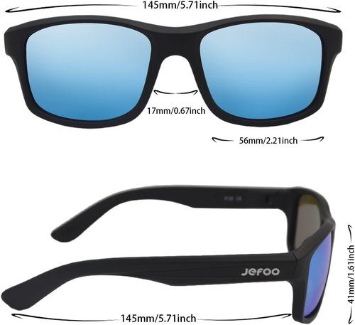 Jefoo Sports Polarized Sunglasses for Men Driving Cycling Fishing Sun Glasses UV400 Protection Floating Sunglasses