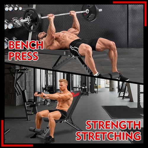 Adjustable Weight Bench for Full Body Strength Training - Foldable & Heavy Duty