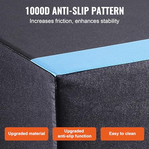 VEVOR 20x18x16 inch 3-in-1 Plyometric Jump Box - Anti-Slip Home Gym Platform