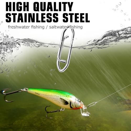 High Strength Saltwater Fishing Snaps 50 Pack - Stainless Steel Tackle Connectors Size 7 (220lb)
