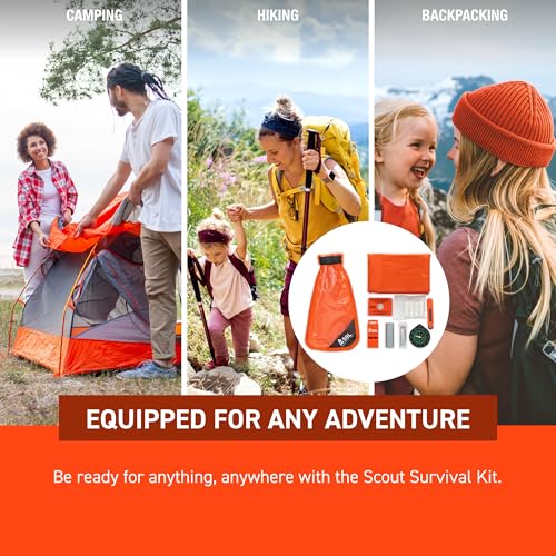 SOL Waterproof Emergency Survival Kit with Fire Starter, Blanket & Tools