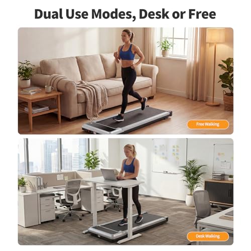KMFurnila 3-in-1 Under Desk Treadmill for Home Office Portable Walking Machine
