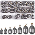 62pcs Lead-Free Fishing Weights Kit with Swivels for Saltwater and Freshwater Fishing