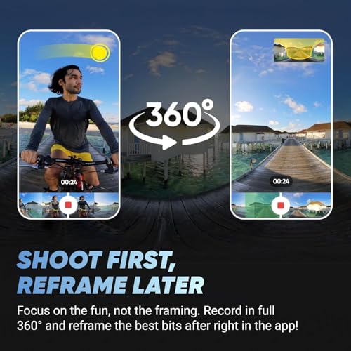 Insta360 X4 360 Action Camera Bundle - Waterproof 8K, 4K Wide-Angle, No Micro SD