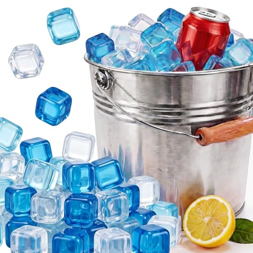 DGB 300 Pack Reusable Ice Cubes - Non-Melting Plastic Chilling Cubes for Drinks & Coolers