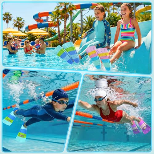 Kids Swim Training Fins CH12 XXS Short Silicone Flippers for Lap Swimming